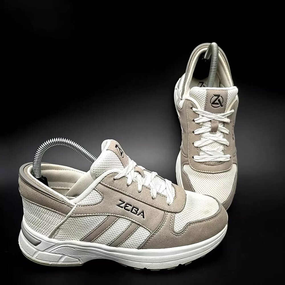 Zeba Hands Free Sneakers White Sand Shoes Walking Women's Size 7.5